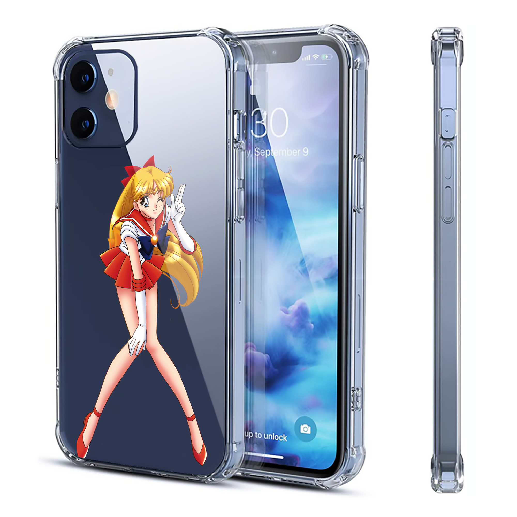 （画像用） 美少女戦士セーラームーン 愛野 美奈子 あいの みなこ Sailor Moon Aino Minako 【iPhone 12シリーズ対応】透明スマホケース（クリアソフトケース）